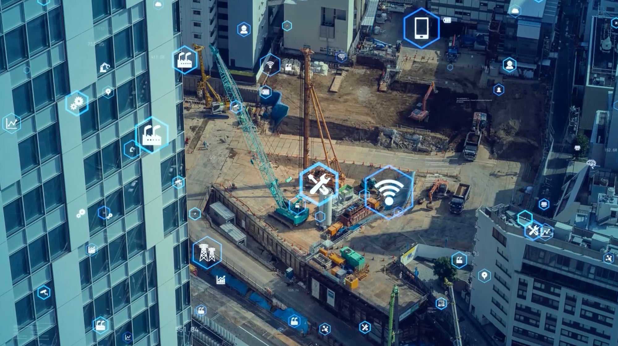 AI icons on construction site_scrnshot